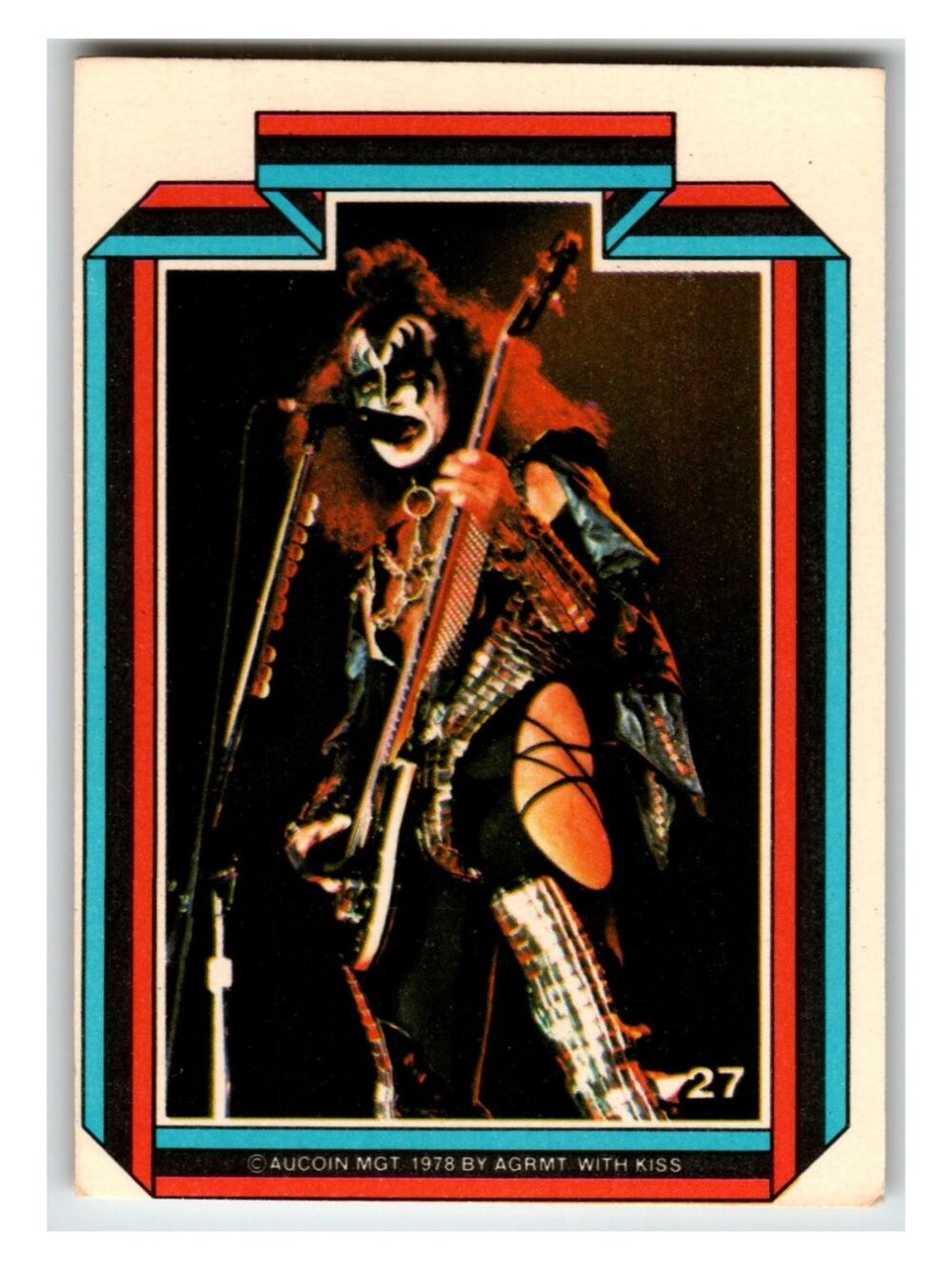 KISS Gene Simmons 1978 Topps #27 Hard Rock Vintage Trading Card